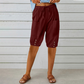 👖Damskie spodnie capri z sznurkiem w pasie