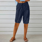 👖Damskie spodnie capri z sznurkiem w pasie