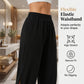 👖Women's Elastic Waist Capri Pants – Breathable, Stretchy, Side Tie Detail 🌿