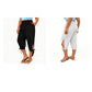 👖Women's Elastic Waist Capri Pants – Breathable, Stretchy, Side Tie Detail 🌿