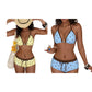 👙Zestaw bikini w groszki z wiązaniem na szyi – styl retro, elastyczny, szorty typu boy-shorts 🌊