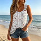 👚Letni damski top bez rękawów w kwiatowy wzór ☀️