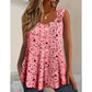 👚Letni damski top bez rękawów w kwiatowy wzór ☀️