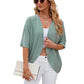 Kardigan z rozcięciem z przodu i półrękawami 🧥✨