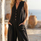 Damski Casual Jumpsuit z Dekoltem w Kształcie Litery V i Bez Rękawów