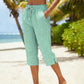 Letnie damskie spodnie capri w kratę