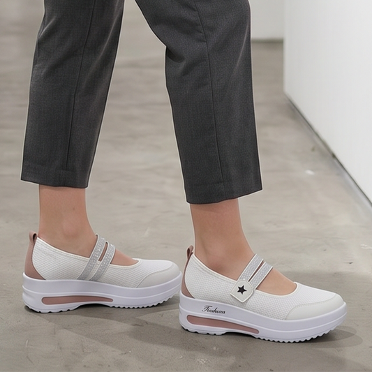 👟🌬️ Damskie klapki z siateczką i grubą podeszwą – lekkie i podwyższające – dostępne od ręki i z opcją płatności przy odbiorze ✅