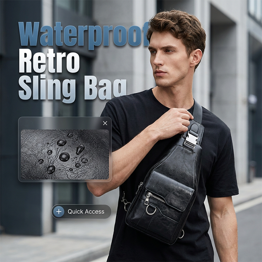 🎒 Retro stílusú, vízálló bőr válltáska – elengedhetetlen kiegészítő a mindennapi ingázáshoz
