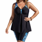 Damski luźny top tankini i szorty kąpielowe