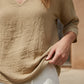🌺Summer Hot Sale 60% OFF💐Women's Casual V-Neck Three Quarter Sleeve Blouse
