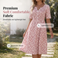 Női alkalmi V-nyakú nyomott ruha zsebekkel💐👗