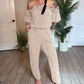 Off-Shoulder fodros dizájn jumpsuit