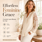 🎀✨ Női Csipkebetétes V-nyakú Hosszú Ujjú Felső – Elegáns & Nőies Stílus