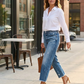 Retro Cropped Egyenes Farmer – Időtlen Vintage Hangulat 🌸