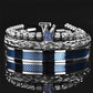 💎3-teiliges Herren-Armband-Set mit Krone-Design – luxuriöser Look, langlebig & vielseitig für den Alltag 👑