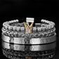 💎3-teiliges Herren-Armband-Set mit Krone-Design – luxuriöser Look, langlebig & vielseitig für den Alltag 👑