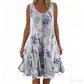 Women's Casual Printed Sleeveless Crew-Neck Dress