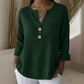 👚Top Pick - V-nyakú Henley felső gofrimintával – Légáteresztő anyag és sokoldalú egyszínű árnyalatok 🌿