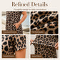 👗 Női Leopárdmintás Maxi Ruha Zsebekkel, Casual Rövid Ujjú Hosszú Ruha