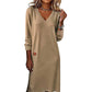 Flattering V-neck midi dress
