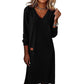 Flattering V-neck midi dress