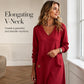 Flattering V-neck midi dress