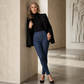 Női magas derekú, fenékemelő leggings