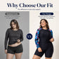 Női Plus Size Hosszú Ujjú Fürdőruha Rövidnadrággal