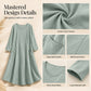 👗✨ Női Egyszínű Hosszú Ujjú Ruha – Elegáns Egyszerűség & Kényelmes Viselet Minden Napra