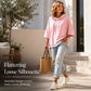 👚✨ Női Bő Szabású Csíkos Kapucnis Pulóver – 3/4 Ujjú Hoodie, Kényelmes & Stílusos Minden Napra