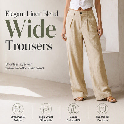 👖✨ Női Nyári Légáteresztő Széles Szárú Nadrág – Könnyű & Kényelmes, Egész Napra