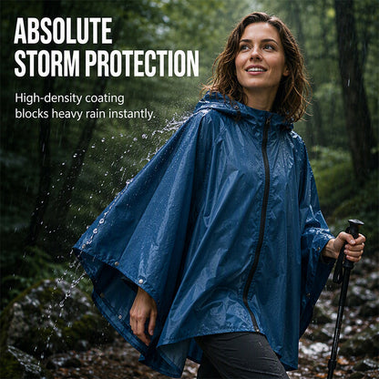 ☂️✨ Unisex Vízálló Könnyű Kapucnis Esőponcsó – Kompakt & Megbízható, Minden Időjárásra