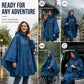 ☂️✨ Unisex Vízálló Könnyű Kapucnis Esőponcsó – Kompakt & Megbízható, Minden Időjárásra