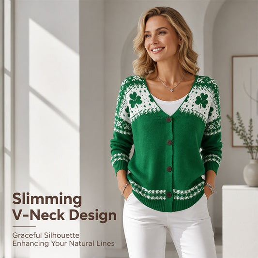 🧶✨ Női V-nyakú Gombos Kötött Kardigán – Puha Elegancia & Időtlen Őszi Stílus