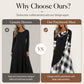 👗 Női Kockás Patchwork Garbós Maxiruha – Elegáns Őszi Hosszú Ruha & Meleg Viselet
