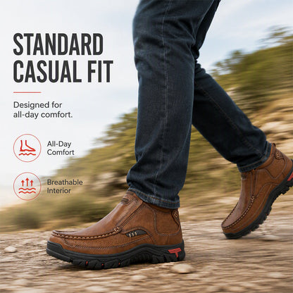 👞✨ Férfi Slip-On PU Bőr Cipő – Kényelmes, Tartós & Könnyen Felvehető Hétköznapi Viselet