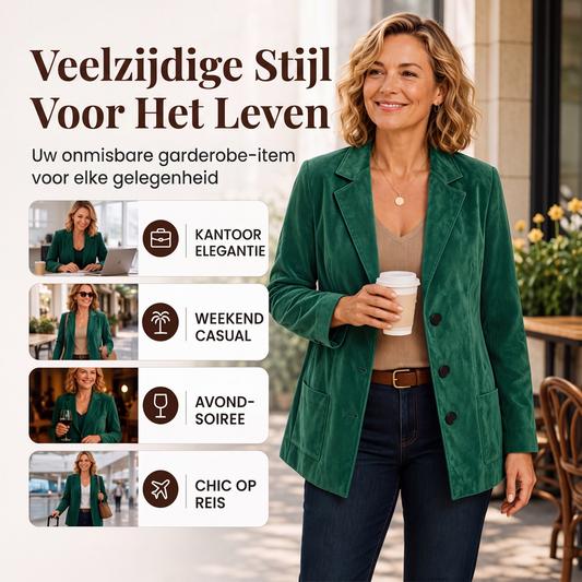 🧥✨ Női Bársonyos Blézer – Prémium Textúra, Karcsúsító Szabás & Időtlen Elegáns Megjelenés