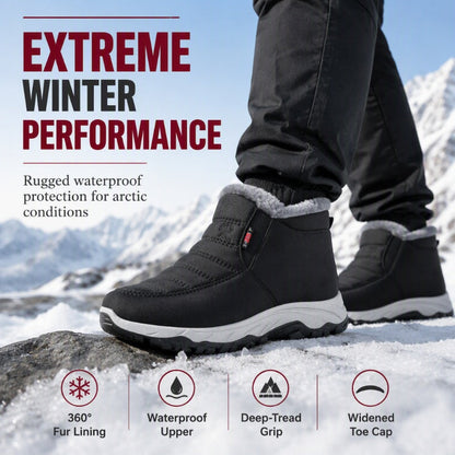 ❄️💪 Férfi téli slip-on cipő, 360°-os fleece bélés, vízálló, csúszásmentes talp — több színben, EU 36–46 méretben
