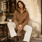 🤎✨ Női Oversized Pattintós Pulóver – Puha Anyag, V-nyakú & Kenguruzsebes | Kényelmes Modern Hétköznapi Viselet