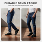 👖🔥 Férfi Téli Meleg Bélelt Egyenes Szárú Farmer – Kényelmes & Stílusos Mindennapi Viselet