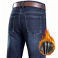 👖🔥 Férfi Téli Meleg Bélelt Egyenes Szárú Farmer – Kényelmes & Stílusos Mindennapi Viselet