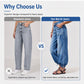 👖✨ Bestseller – Magas derekú, sztreccses hordószabású farmer nőknek