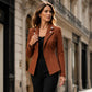 🍂✨ Női elegáns hajtókás, slim fit kabát – Stílusos, előnyös szabású és könnyedén elegáns