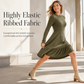 Női alkalmi csíkos slim fit ruha