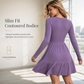 Női alkalmi csíkos slim fit ruha