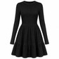 Női alkalmi csíkos slim fit ruha
