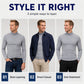 Férfi slim fit garbó felső