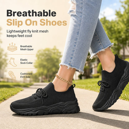 Női alkalmi, lélegző slip-on sneakers