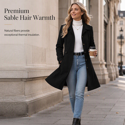 💖 Karcsúsító szabás | Női öves, egysoros, slim fit kabát