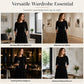 🧶 Bordás textúra, derékvonalat kiemelő szabás | Női megkötős A-vonalú midi ruha